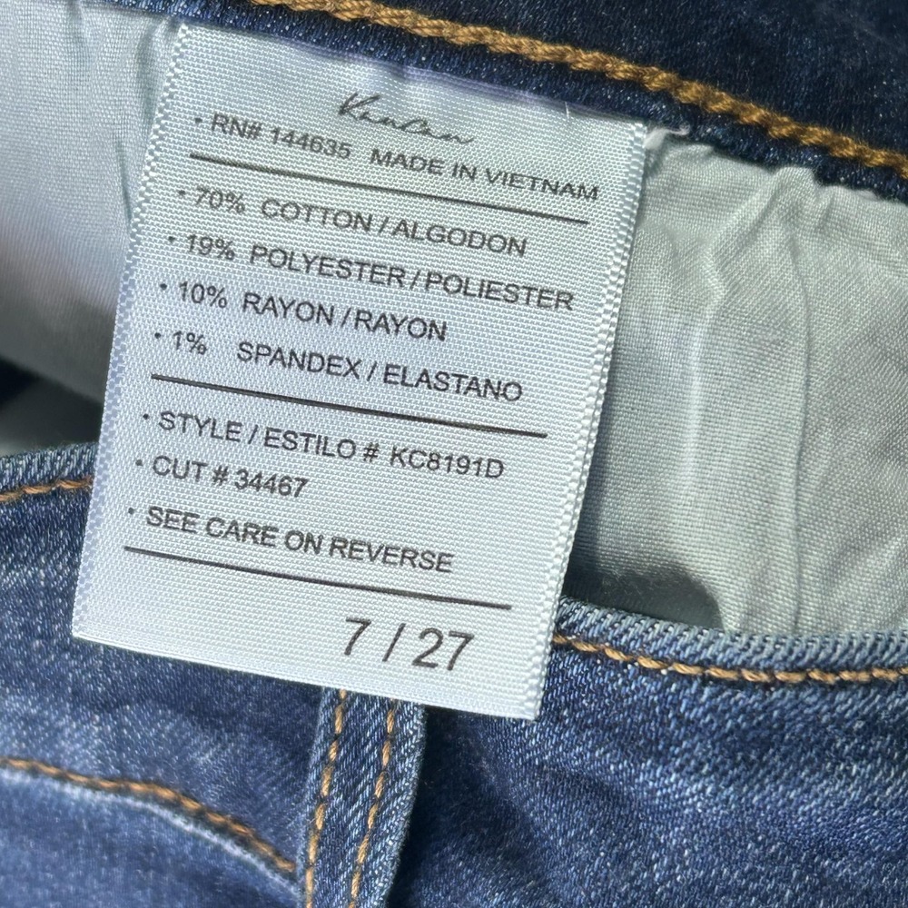 KanCan Jeans Womens‎ 7 27 Distressed Leopard Patch Ankle Skinny Mid Rise Stretch - Picture 13 of 14